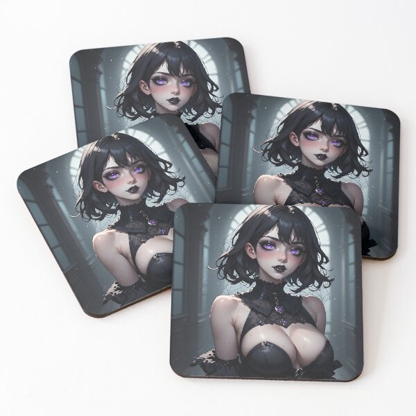 Item preview, Hot Halloween Anime Babe Goth Mommy Waifu Woman designed and sold by Your New Fixation.