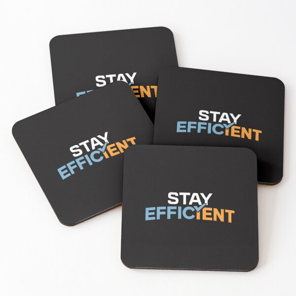 Item preview, Stay Efficient Motivational Checkmark Phrase designed and sold by RawSauropsid.