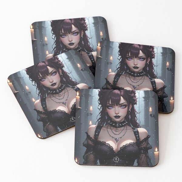 Item preview, Hot Halloween Anime Babe Goth Mommy Waifu Woman designed and sold by Your New Fixation.