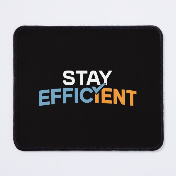 Item preview, Stay Efficient Motivational Checkmark Phrase designed and sold by RawSauropsid.