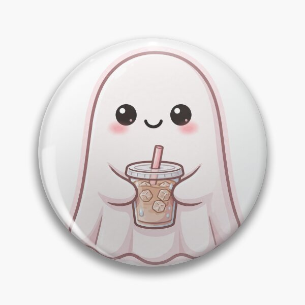 Item preview, Cute ghost holding iced coffee designed and sold by PRIME4YOU.