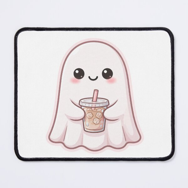 Item preview, Cute ghost holding iced coffee designed and sold by PRIME4YOU.