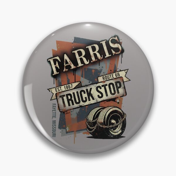 Item preview, Farris Truck Stop Vintage Retro Badge T-Shirt-29 designed and sold by SebastiaKrengel.