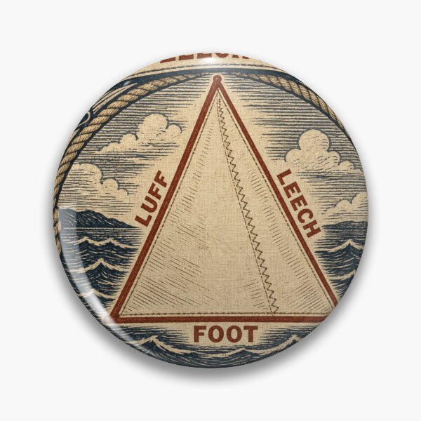 Artikelvorschau, Luff Leech And Foot Segelmacher Vorliek Achterliek Unterliek Nautisches Emblem entworfen und verkauft von BoosterShop.