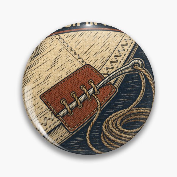 Item preview, A Stitch In The Leech Sail Repair Needle And Thread Nautical Emblem designed and sold by BoosterShop.