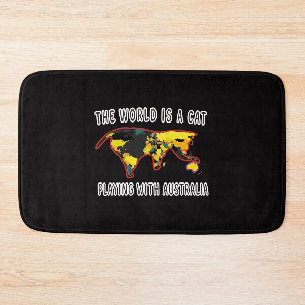 Item preview, The World Is A Cat Playing With Australia Funny designed and sold by RawSauropsid.
