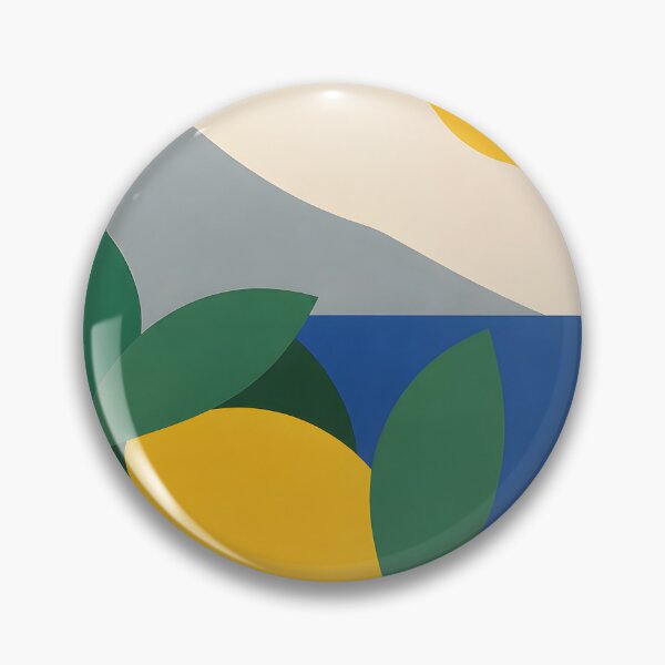 Item preview, Minimalist Mediterranean Lemon Landscape Geometric Art designed and sold by Amalia Gutyz.