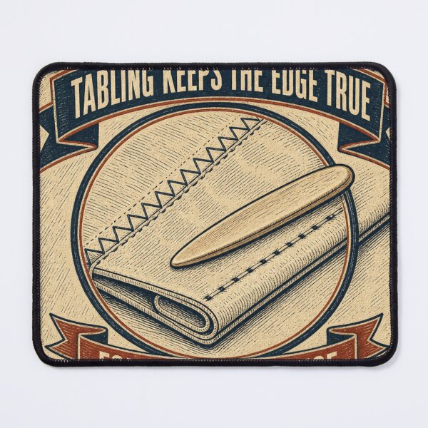 Item preview, Tabling Keeps The Edge True Sail Hem Hand Stitching Nautical Emblem designed and sold by BoosterShop.