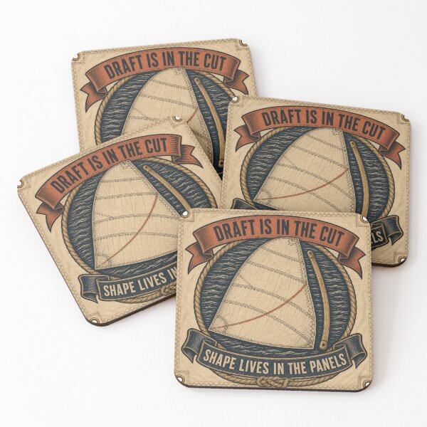 Artikelvorschau, Draft Is In The Cut Segelbahnen Segeldesign Nautisches Emblem entworfen und verkauft von BoosterShop.