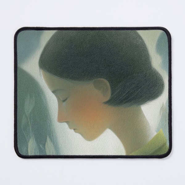 Item preview, Vintage Portrait of Melancholy Woman in Nature designed and sold by SweetLilith.