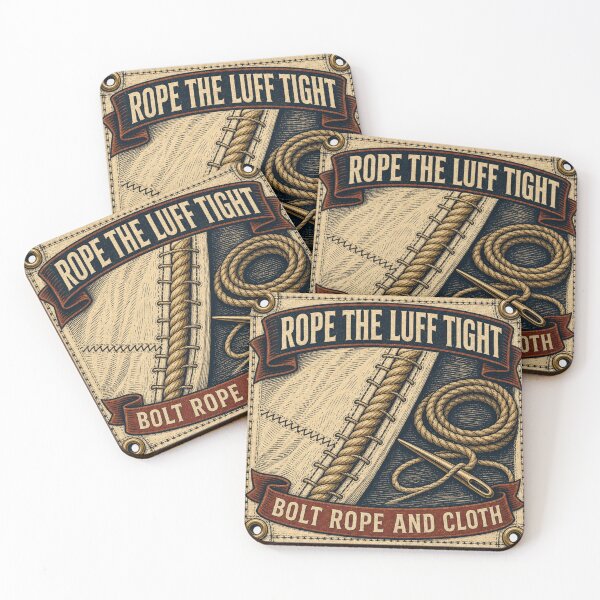 Artikelvorschau, Rope The Luff Tight Liek Segelmacher Nautisches Emblem entworfen und verkauft von BoosterShop.