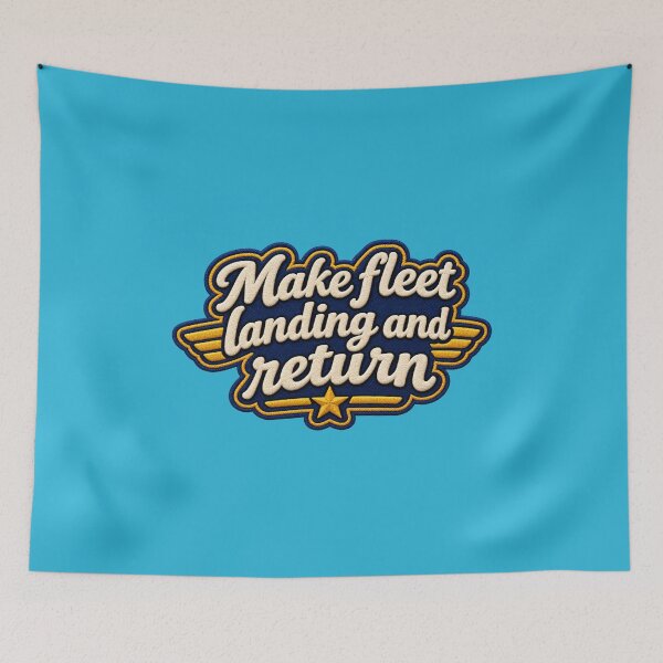 Item preview, Make fleet landing and return (Woven Label)  designed and sold by TheFatherOfArt.