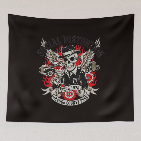 Artikelvorschau, Social Distortion Skeleton Orange County Punk Art entworfen und verkauft von Scratch-Rainbow.