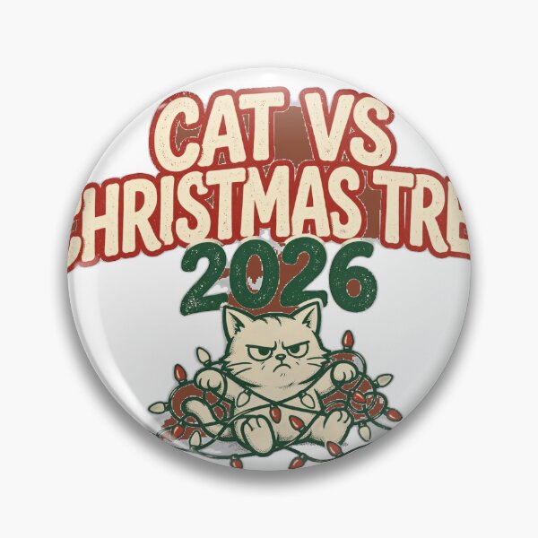 Item preview, Cat vs Christmas Tree 2026 - Funny Cat Christmas Shirt designed and sold by KERK Art and Design.