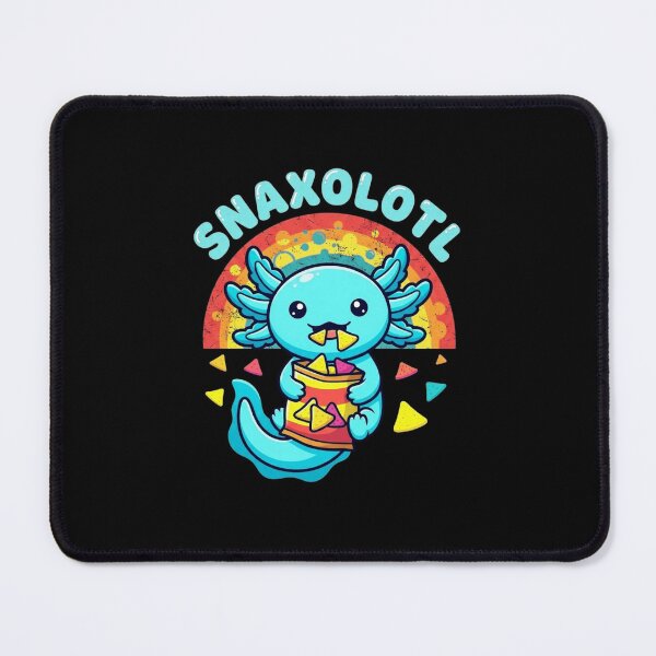 Item preview, Snaxolotl Cute Axolotl Eating Chips Retro Food Pun designed and sold by MiALopezArt.
