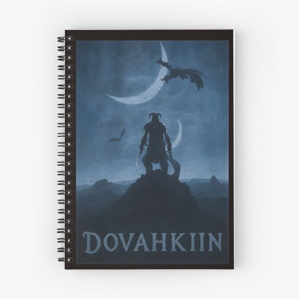 Item preview, Dovahkiin Epic Moon Dragon Flight Fantasy Art designed and sold by Scratch-Rainbow.