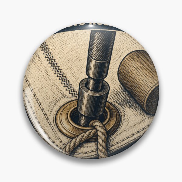Artikelvorschau, Grommets Hold The Wind Messing Öse Segelecke Nautisches Emblem entworfen und verkauft von BoosterShop.