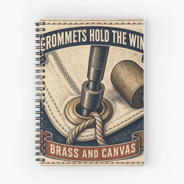 Item preview, Grommets Hold The Wind Brass Grommet Sail Corner Nautical Emblem designed and sold by BoosterShop.