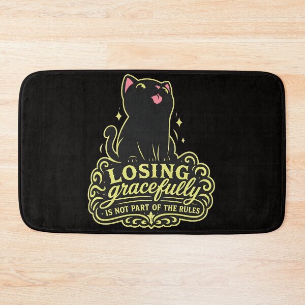 Item preview, Sassy Black Cat Losing Gracefully Rules Quote designed and sold by Thecreepofc.