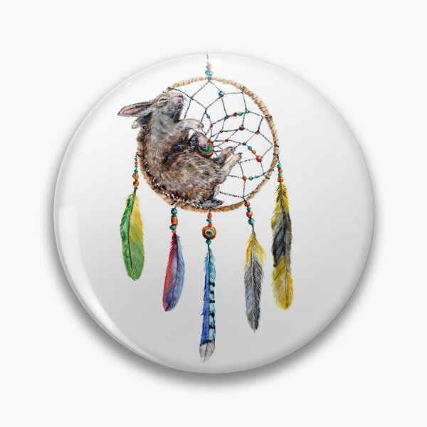 Item preview, Sleeping Bunny Dreamcatcher designed and sold by Goosi Art.