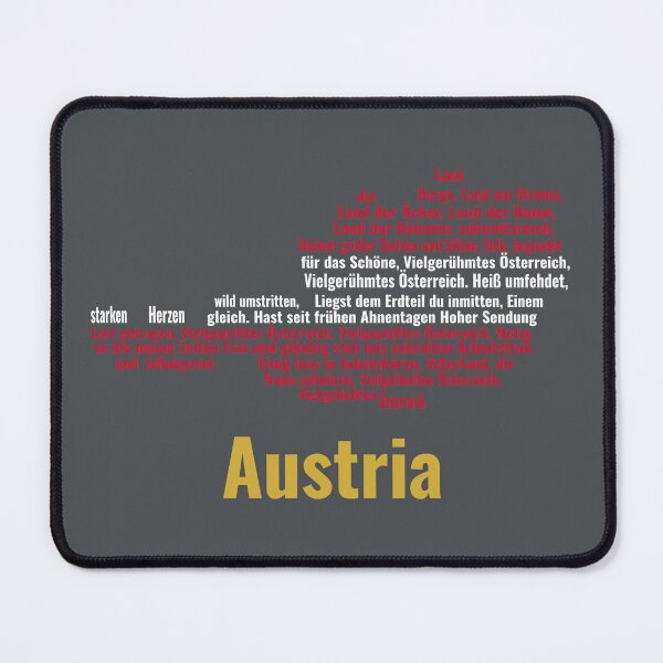 Item preview, Austria – Anthem, Flag and Map Calligram designed and sold by JR78.