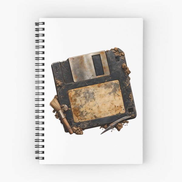 Item preview, Ancient Floppy Disk Archaeological Relic Retro Technology designed and sold by builtforyou.
