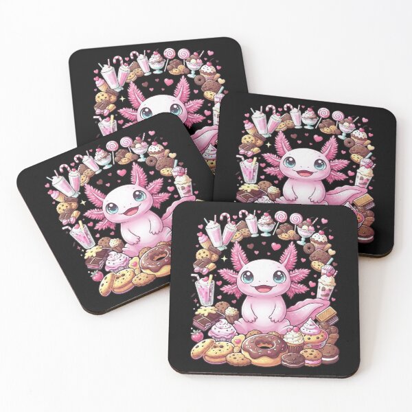 Item preview, Cute Axolotl Surrounded by Colorful Desserts and Candy designed and sold by MiALopezArt.