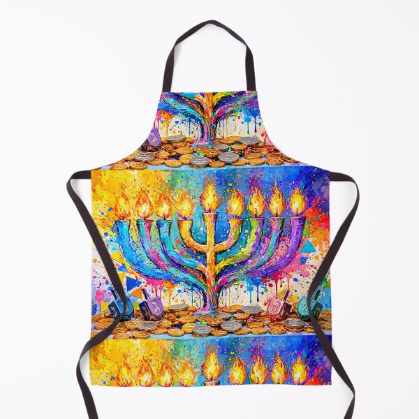 Item preview, Vibrant Hanukkah Menorah and Dreidels designed and sold by Savannah Gibbs.