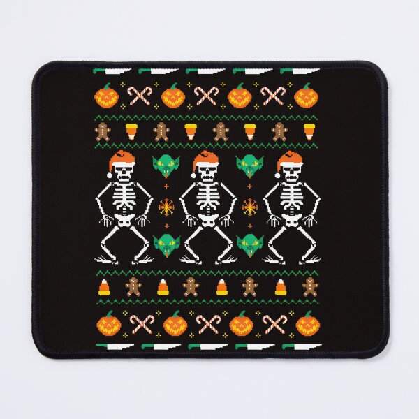Item preview, Dancing Skeletons Ugly Holiday Pixel Art Spooky Fun designed and sold by mokopuniarts.