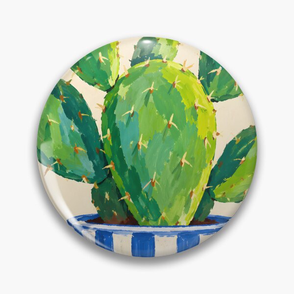 Item preview, Prickly Pear Cactus with Red Fruit Colorful Botanical Painting designed and sold by Amalia Gutyz.