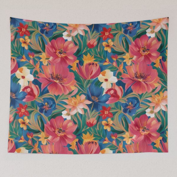 Item preview, Vibrant Tropical Floral Pattern Lush Botanical Blossoms designed and sold by adlkh.