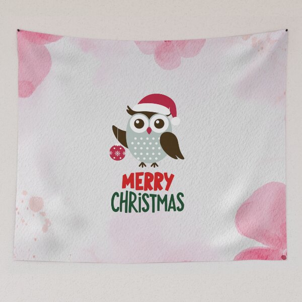 Item preview, Cute Merry Christmas Owl Holiday Art designed and sold by stormk10.