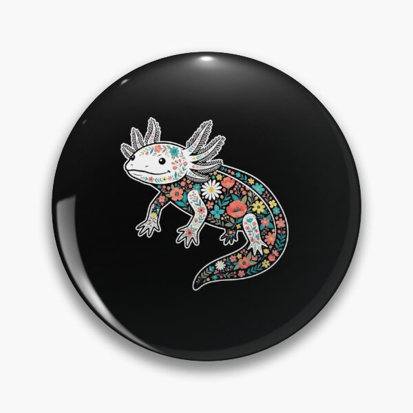 Item preview, Floral Axolotl with Colorful Wildflowers Cottagecore Design designed and sold by MiALopezArt.