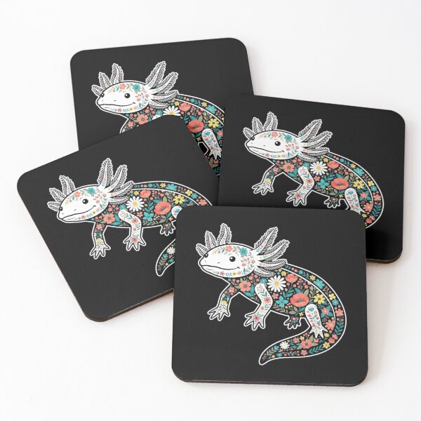 Item preview, Floral Axolotl with Colorful Wildflowers Cottagecore Design designed and sold by MiALopezArt.