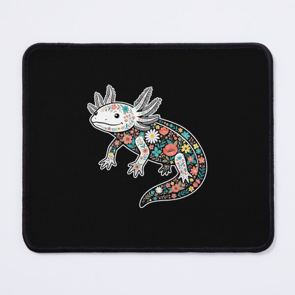 Item preview, Floral Axolotl with Colorful Wildflowers Cottagecore Design designed and sold by MiALopezArt.