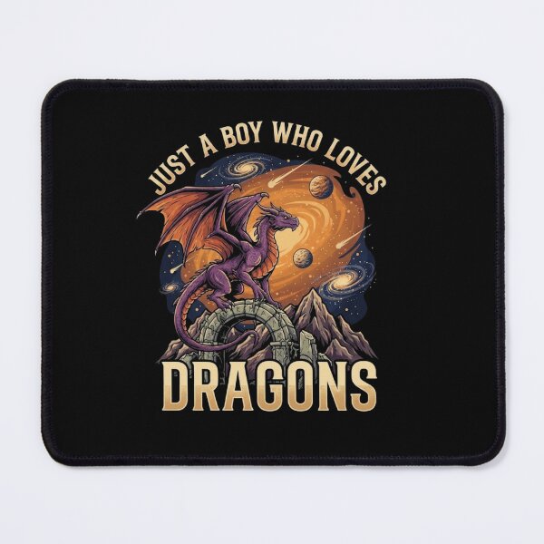 Item preview, Just A Boy Who Loves Dragons Cosmic Space Fantasy Graphic Design designed and sold by Ostericaimusa.