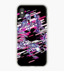 Skeleton human Eighties Retro Violet and Purple iPhone Case