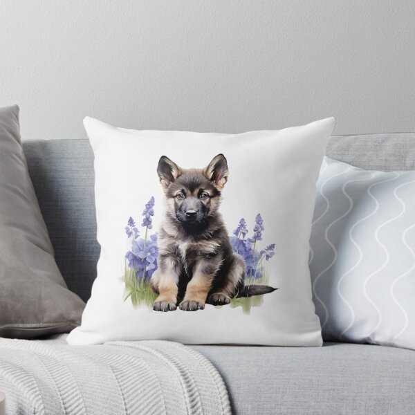 Item preview, Lupine Flower Puppy | Elegant Botanical Floral Art designed and sold by Mandayartstudio.