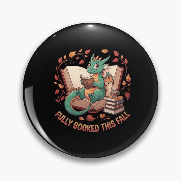 Item preview, Fully Booked This Fall Cute Reading Dragon Autumn Leaves Design designed and sold by Ostericaimusa.
