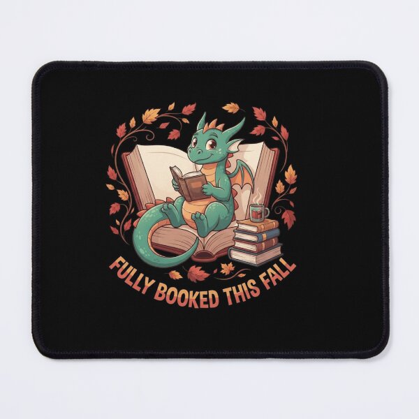 Item preview, Fully Booked This Fall Cute Reading Dragon Autumn Leaves Design designed and sold by Ostericaimusa.