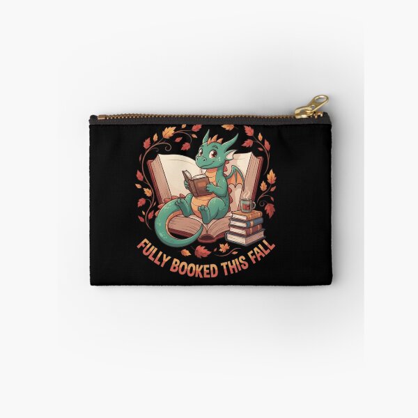 Item preview, Fully Booked This Fall Cute Reading Dragon Autumn Leaves Design designed and sold by Ostericaimusa.
