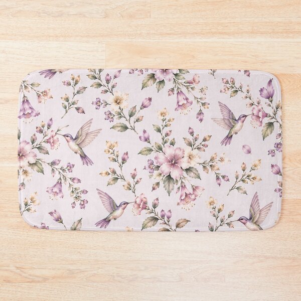 Item preview, Pastel Hummingbird Garden – Elegant Watercolor Floral Pattern designed and sold by HO•Designs.