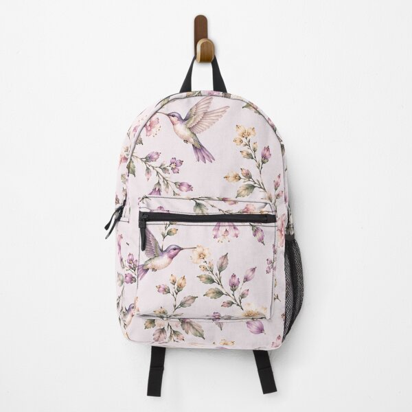 Item preview, Pastel Hummingbird Garden – Elegant Watercolor Floral Pattern designed and sold by HO•Designs.