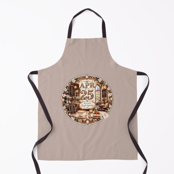Item preview, April 25 Birthday Coffee Cafe Design | Elegant Floral Gift designed and sold by LunaMoments.