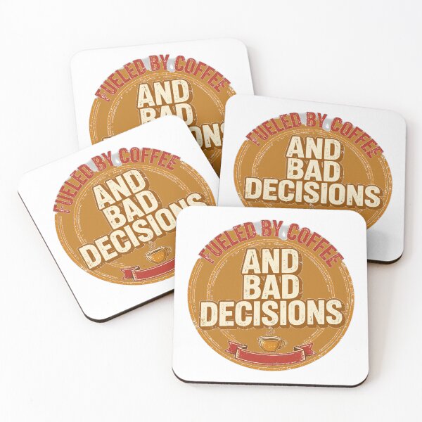 Item preview, Fueled By Coffee And Bad Decisions - Funny Coffee Shirt designed and sold by KERK Art and Design.
