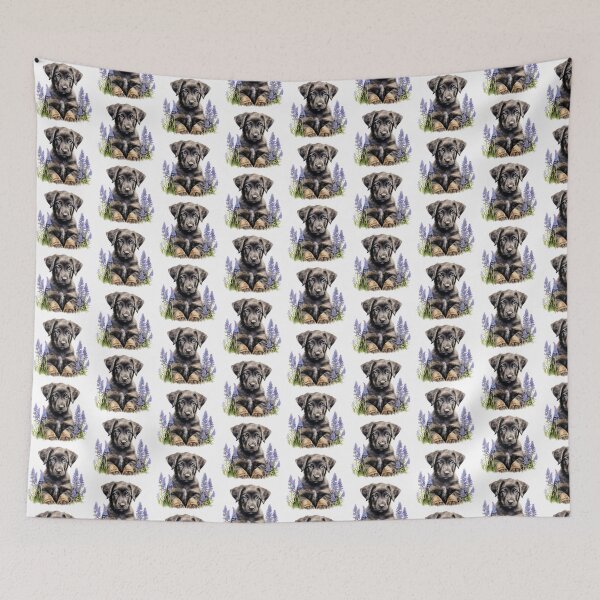 Item preview, Lupine Flower Puppy | Elegant Botanical Floral Art designed and sold by Mandayartstudio.