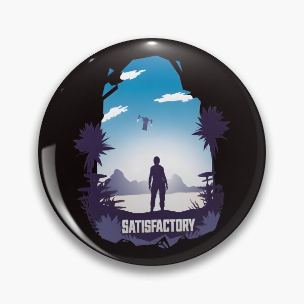 Item preview, Satisfactory Game Landscape Drone Silhouette Art designed and sold by Pixelonersquare.