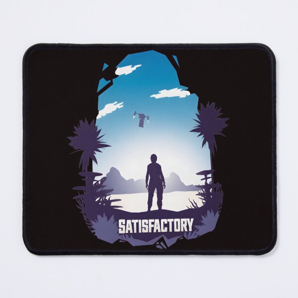 Item preview, Satisfactory Game Landscape Drone Silhouette Art designed and sold by Pixelonersquare.