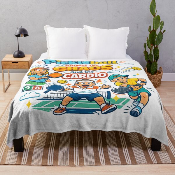 Item preview, Pickleball Brings the Chaos and the Cardio Funny Pickleball Sports Design designed and sold by inkoutninja.