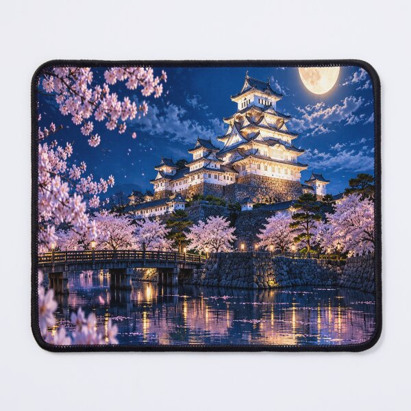 Item preview, Moonlit Himeji Castle – Japanese Night Landscape designed and sold by CHANNELZIPANG.